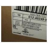 Lot of (7 Boxes) Leviton White 4-Conductor Flush Mount Phone Jack with Smooth Face 10-count ( 70 total items ) (in original packaging)