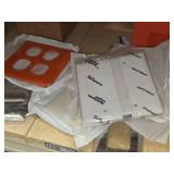 Lot of (1 Shelf) Commercial / Residential Wall Face Plates - Various Brands Including Leviton, Lutron, Trademaster