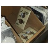 Lot of (9 Cardboard Sleeves) Stainless Outlet Switch / Dryer Face Plates (in original packaging)