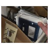 Lot of (9 Cardboard Sleeves) Stainless Outlet Switch / Dryer Face Plates (in original packaging)