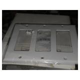 Lot of (5 Boxes / 47) Leviton Decora 3-gang  Wall Plate White #84411-40 (in original packaging)