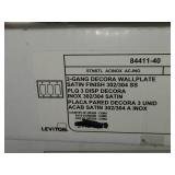 Lot of (5 Boxes / 47) Leviton Decora 3-gang  Wall Plate White #84411-40 (in original packaging)