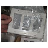 (34) Leviton Decora 3-gang / 1 toggle Wall Plate White + (30) Leviton Decora 3-gang Standard Wall Plate White (in original packaging)