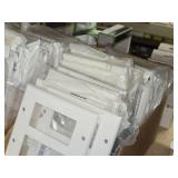 (34) Leviton Decora 3-gang / 1 toggle Wall Plate White + (30) Leviton Decora 3-gang Standard Wall Plate White (in original packaging)