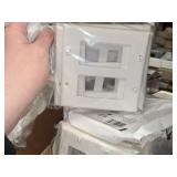 Lot of (63) Wall Plates - Leviton Decora 2-gang Standard White (x53), Single-Gang Standard Black (x5), Single-Gang Standard White (x5)