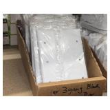 Lot of (235) Blank Wall Plate - 3-Gang Standard (x90), 2-gang Standard (x50), Single-gang Standard (95) - All White