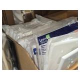 Lot of (1 Shelf / ~100) Leviton Wall Plates - Various Gang, Mostly White + Ivory and Black