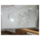 Lot of (1 Shelf / ~100) Leviton Wall Plates - Various Gang, Mostly White + Ivory and Black