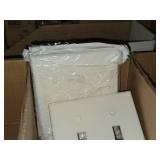 Lot of (1 Shelf / ~100) Leviton Wall Plates - Various Gang, Mostly White + Ivory and Black
