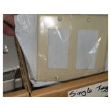 Lot of (1 Shelf / ~100) Leviton Wall Plates - Various Gang, Mostly White + Ivory and Black