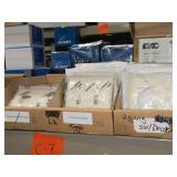 Lot of (70) L.A. Plates - 2-gang Switch Decora Plate (x19), 2-gang Switch (x33), 2-gang Switch/Outlet (x18)