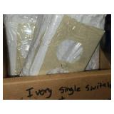 Lot of (107) Single-gang Outlet Wall Plates Ivory