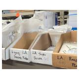 Lot of (47) L.A. Plates - Range and Dryer Ivory (x10), Single Decora (x25), 3-gang Ivory (x12)