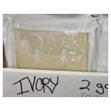 Lot of (92) 2-Gang Switch Plates - Ivory