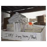 Lot of (58) Wall Plates - 2-gang Decora Blank Ivory (x48), Leviton Single-gang Wall Jack Plate White #80781-W (x10)