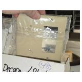 Lot of (58) Wall Plates - 2-gang Decora Blank Ivory (x48), Leviton Single-gang Wall Jack Plate White #80781-W (x10)