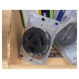 Lot of (4 Bins) Heavy Duty Receptacles and Plugs (assorted)