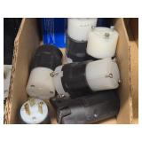 Lot of (4 Bins) Heavy Duty Receptacles and Plugs (assorted)