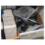 Lot of (3 Bins) 30 Amp Heavy Duty Receptacles, Plugs and Connectors