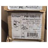 Lot of (9) LeGrand Wattstopper - Wall Switch Sensor PW-100 (x3), Wall Sensor WS-250-W (x4), Occupancy Sensor, High Bay Base Module