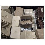 Lot of (2 Bins) Nail-On Gang Boxes (various sizes and quantities)