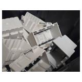 Lot of (2 Bins) Nail-On Gang Boxes (various sizes and quantities)