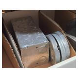 Lot of (1 Shelf) Outlet Boxes and Covers (assorted)