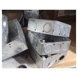 Lot of (1 Shelf) Outlet Boxes and Covers (assorted)