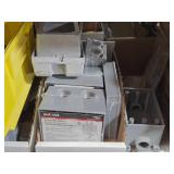 Lot of (1 Shelf) Outlet Boxes and Covers (assorted)