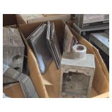Lot of (1 Shelf) Outlet Boxes and Covers (assorted)