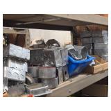 Lot of (1/2 Shelf) Outlet and Switch Boxes (assorted)