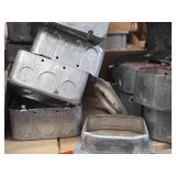 Lot of (1/2 Shelf) Outlet and Switch Boxes (assorted)