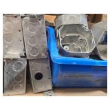 Lot of (1/2 Shelf) Outlet and Switch Boxes (assorted)