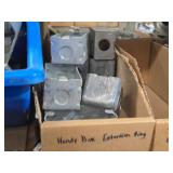 Lot of (1/2 Shelf) Outlet and Switch Boxes (assorted)