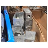Lot of (1/2 Shelf) Outlet and Switch Boxes (assorted)