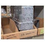 Lot of (1/2 Shelf) Outlet and Switch Boxes (assorted)