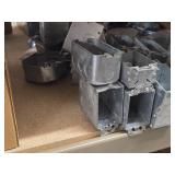 Lot of (1 Shelf) Handy Boxes, 2-gang Masonry Box
