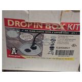Lot of (1/2 Shelf) Floor Boxes, Drop-in Box Kit, In Box Cover Kit (assorted)