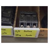 Lot of (1 Shelf) Circuit Breakers (assorted)