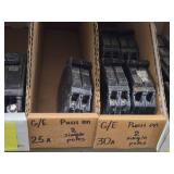 Lot of (1 Shelf) Circuit Breakers (assorted)
