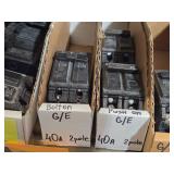 Lot of (1 Shelf) Circuit Breakers (assorted)
