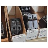 Lot of (1 Shelf) Circuit Breakers (assorted)