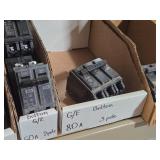 Lot of (1 Shelf) Circuit Breakers (assorted)