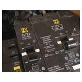 Lot of (1 Shelf) Circuit Breakers (assorted)