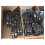 Lot of (1 Shelf) Circuit Breakers (assorted)