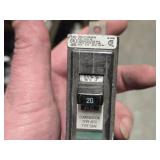 Lot of (1 Shelf) 20 Amp Circuit Breakers (assorted)