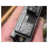 Lot of (1 Shelf) 20 Amp Circuit Breakers (assorted)