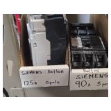 Lot of (1 Shelf) 125/90/40/30 Amp Circuit Breakers (assorted)