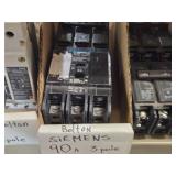 Lot of (1 Shelf) 125/90/40/30 Amp Circuit Breakers (assorted)