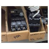 Lot of (1 Shelf) 125/90/40/30 Amp Circuit Breakers (assorted)